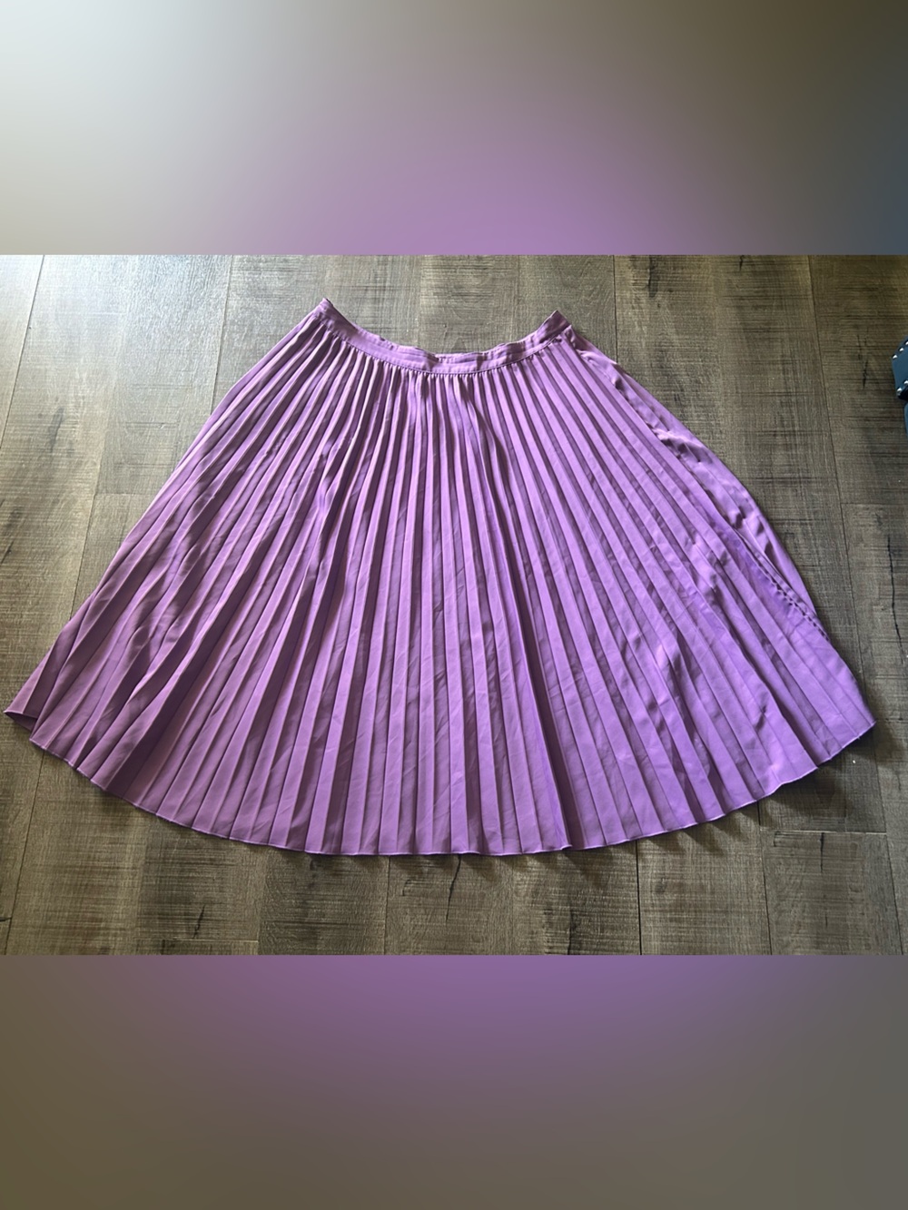 SHEIN Lavender Pleated Circle Skirt